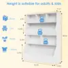 Toy Storage Organizer for Kids, Large Wooden Open Bookcase 4-Tier Children Storage Cabinet, Cubby Bookshelf for Playroom Bedroom 6