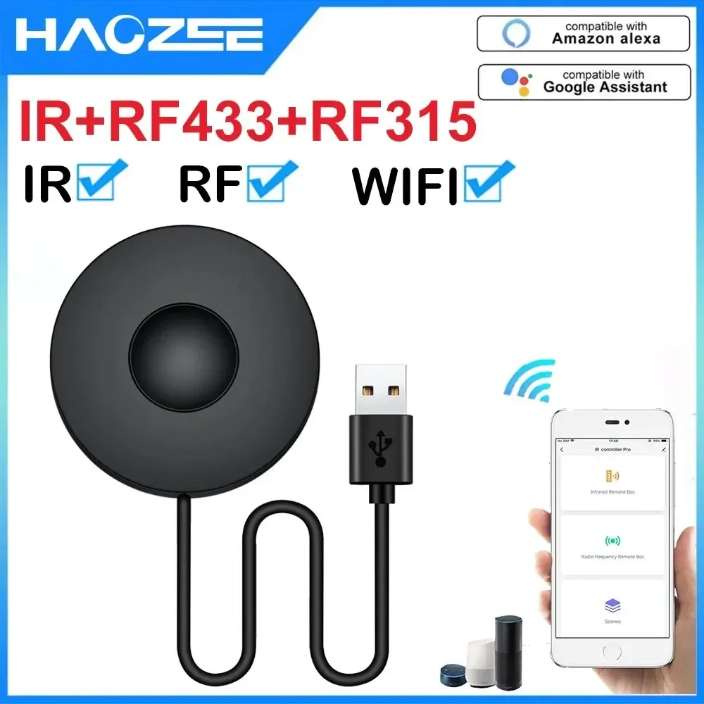 Smart Wifi RF IR Remote Control Tuya Smart Wifi RF IR Remote Control Smart Home Air Conditioner ALL TV LG TV Support Alexa Google Home