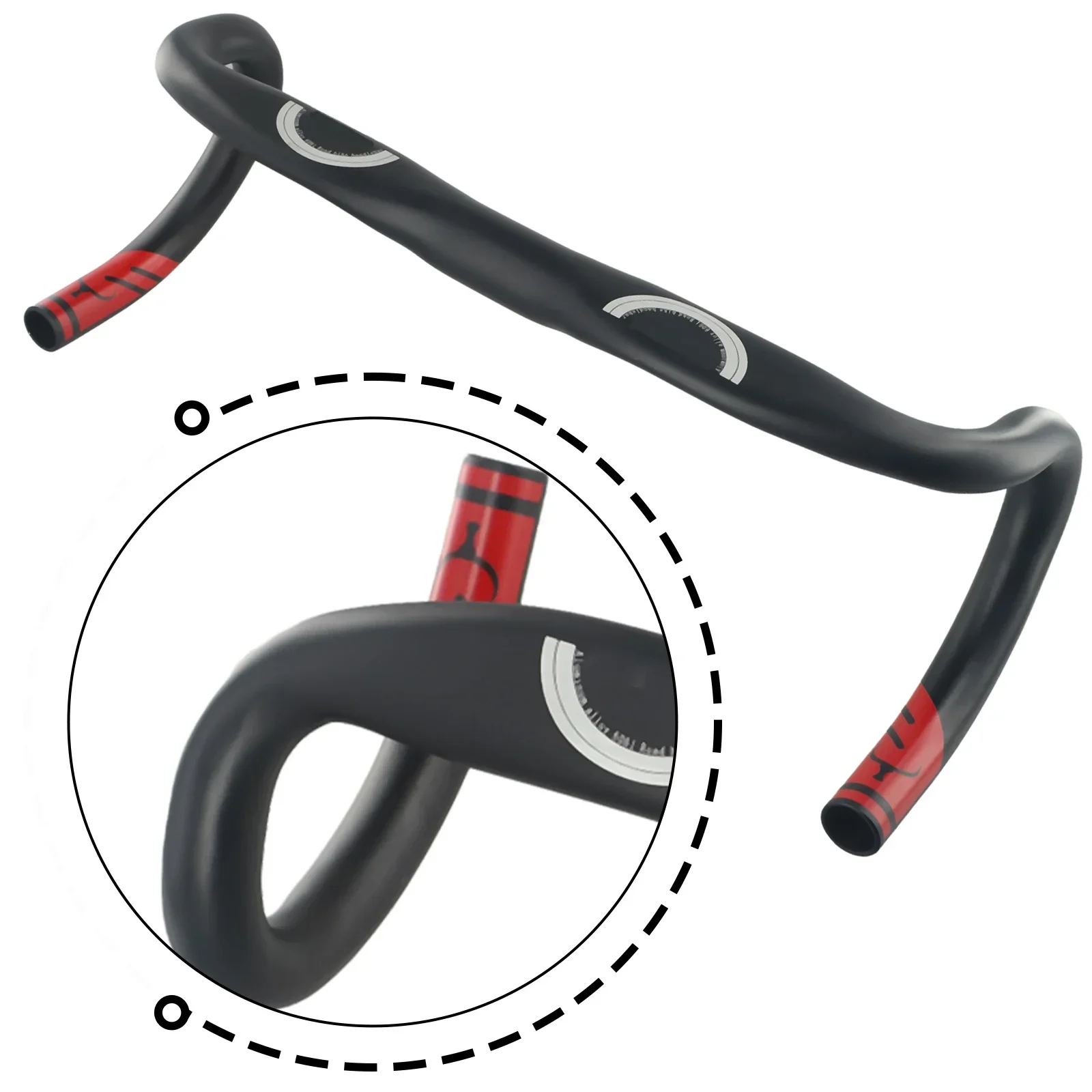 Road Bike Handlebar Aluminum Alloy Lightweight Reduce Resistance Bent Bar Strengthen Drop Bar 31.8mm Cycling Accessory
