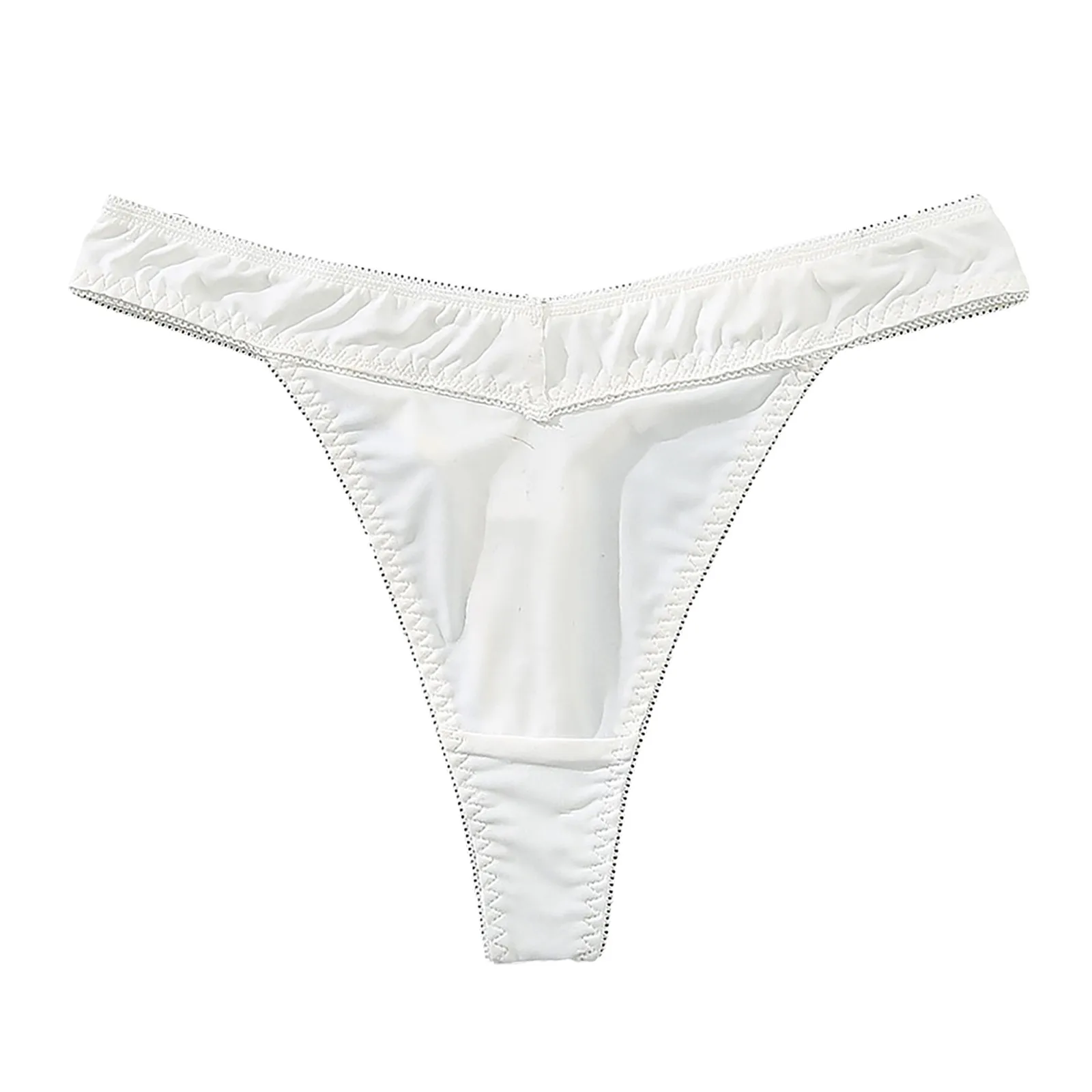 Sexy Thong Solid Color Women's Ice Silk Panties Underwear Seamless