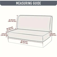 Jacquard RV Dinette Sofa Seat Cushion Cover Elastic Armless Couch Slipcovers Anti-slip Anti-dirt Camper Car Bench Slipcover 2