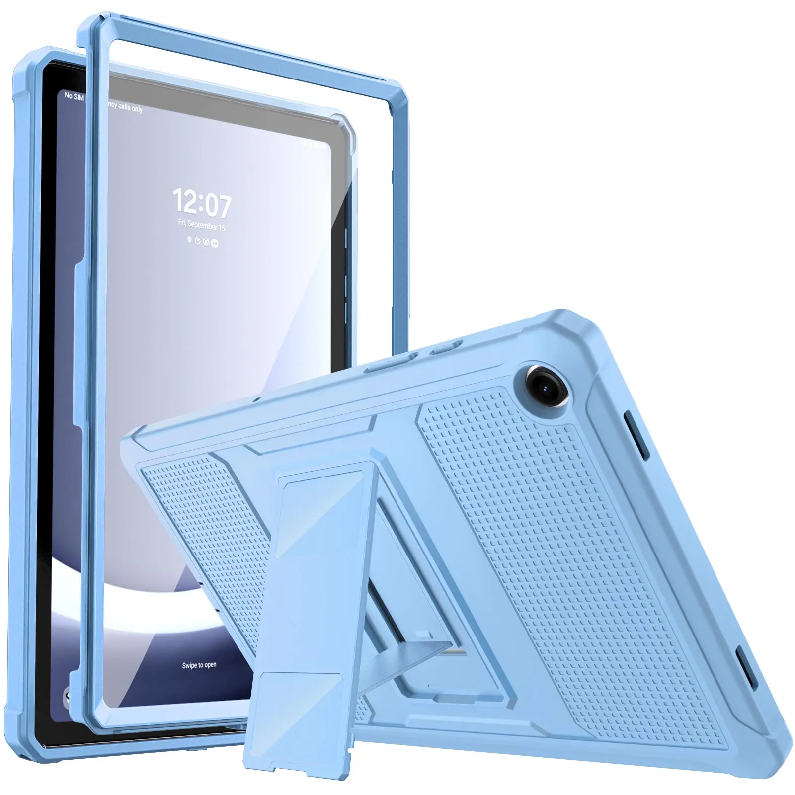 حافظة MoKo Fit Galaxy Tab A9 Plus مقاس 11 بوصة 2023 (SM-X210/X216/X218)، غطاء خلفي متين مقاوم للصدمات لكامل الجسم وشاشة مدمجة