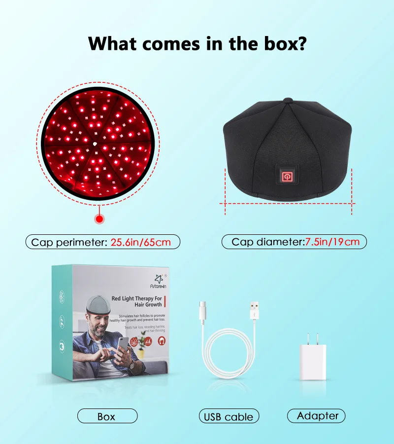 Astarexin Red Light Therapy Device Hat For Hair Growth Cap Prevant Loss Head Massager Infrared Light Relaxation Scalp LED 660nm hair growth serum,hair growth spray,hair growth cream