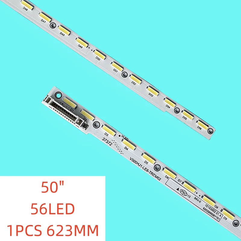 for leroy 50 inch lcd tv backlight strip led50c380 js lb d jp50s8 071cbac jp5058 30806a panel t500hvn01 0 cmo v500hj1 pe8 pe1 1pcs/set New LED Backlight Strip for Sharp 50 inch LCD TV LCD-50V3A V500HJ1-LE8-TREM02 V500HJ1-LE8 56LEDs 623MM