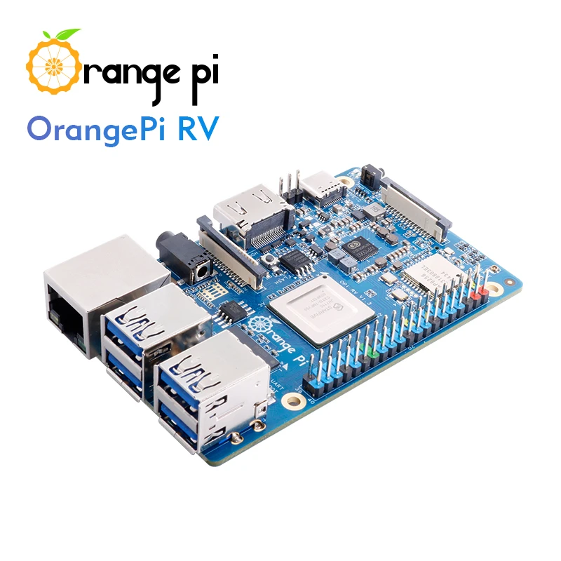 Orange Pi RV 8GB Ram Development Board StarFive JH-7110 Chip DDR4 RISC-V WiFi-BT5.0 BLE M2 PCIE SSD Single Board Computer