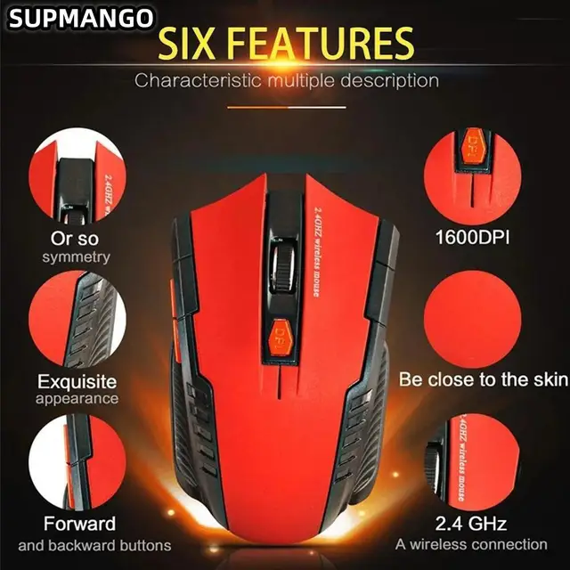 113 Battery Version Mini2.4 GHz Wireless Optical Mouse Portable Mouse Wireless USB Mouse Notebook Computer 3