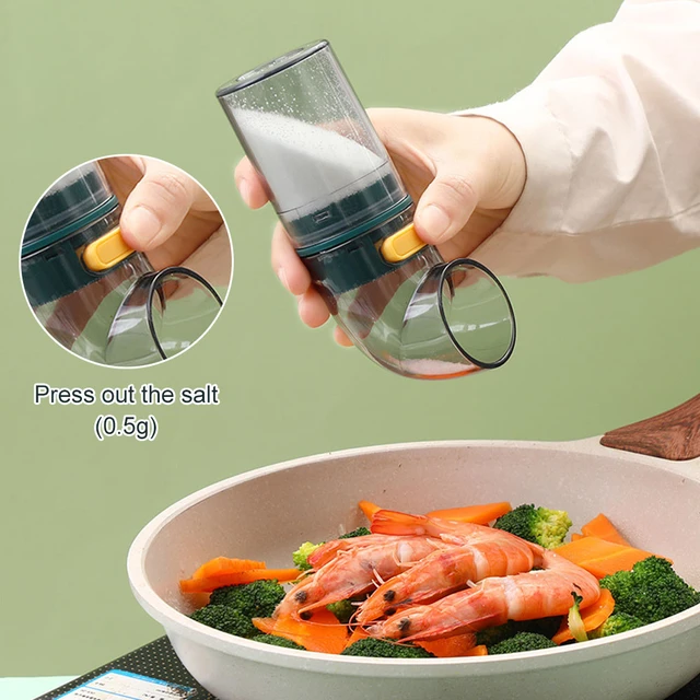 Push -Type Salt Shaker 0.5g Metering Salt Dispenser Seasoning