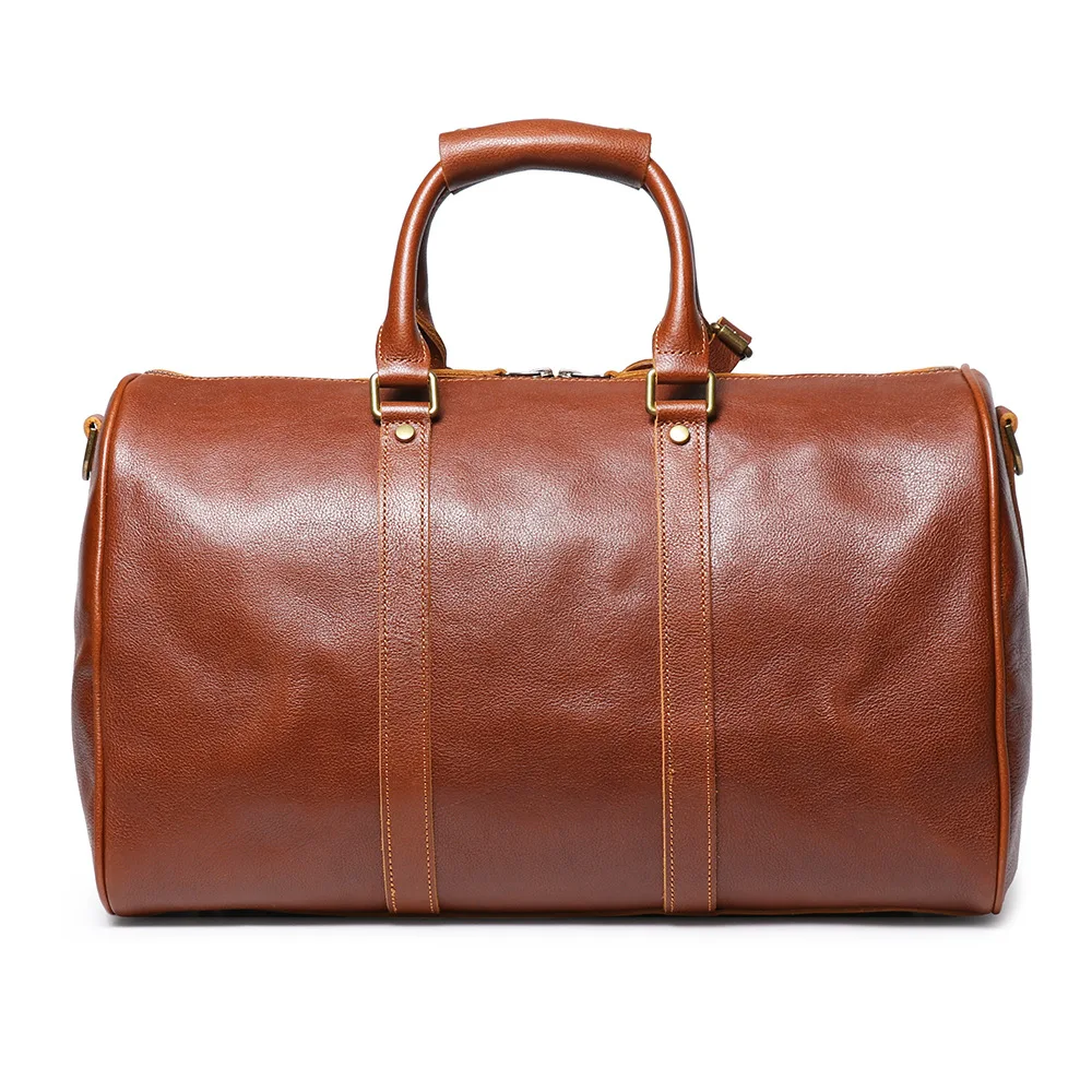 ROOG Vintage Leather Travel Tote Bag With A Roomy Interior That Easily Fits Your Essentials, Combining Style And Practicality 3