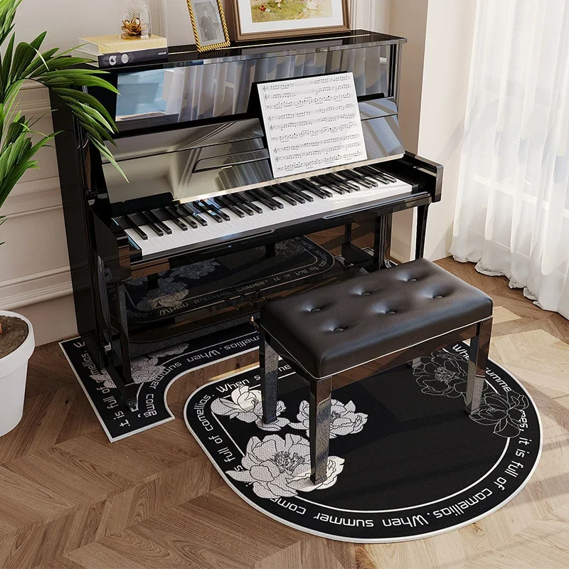 Abstract Carpet Upright Piano Special Sound Insulation Carpet Set Shock-absorbing Noise Reduction Foot Pads Piano Bench Tpr Non-slip Bottom Rug