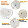 Breathable Clear Cat Muzzle Anti-Bite Grooming Cover Portable Head Hood Cover Cat Grooming Mouth Cover Adjustable Pet Supplies 4