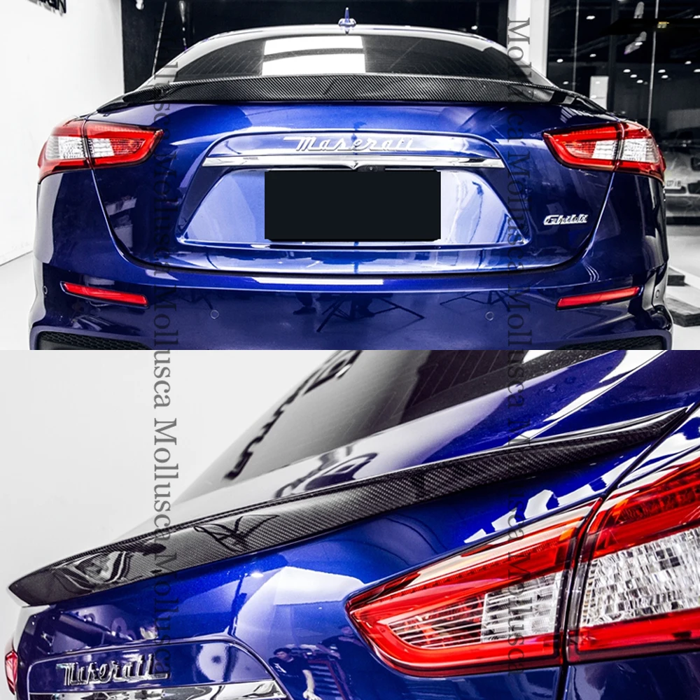 For Maserati Ghibli NT Style Carbon fiber Rear Spoiler Trunk wing 2013-2022  FRP honeycomb Forged