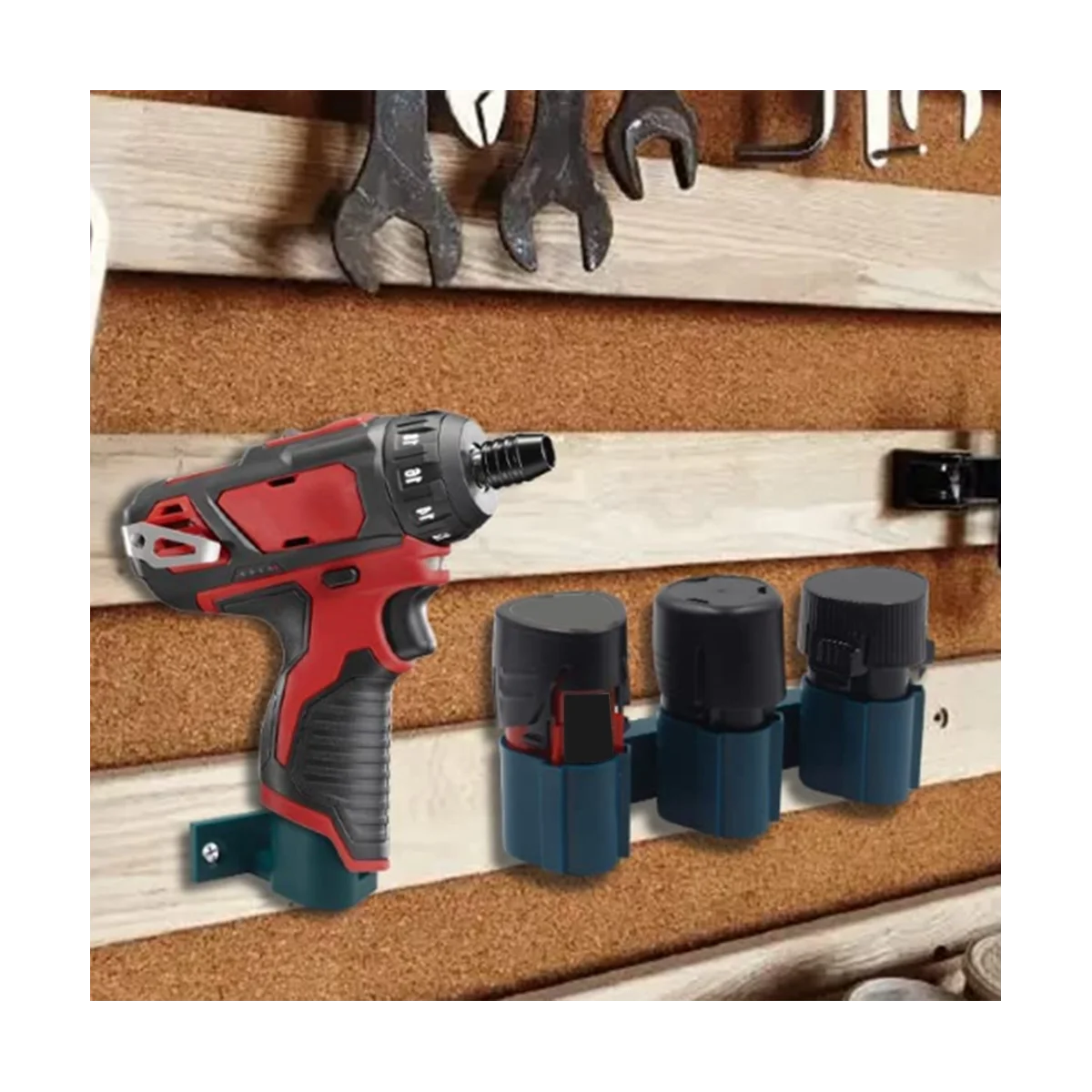 Per Makita Per Bosch 10.8V Per Milwaukee 12V Batteria E Kit Portautensili Staffa Fissa Per Rack A Parete Rossa