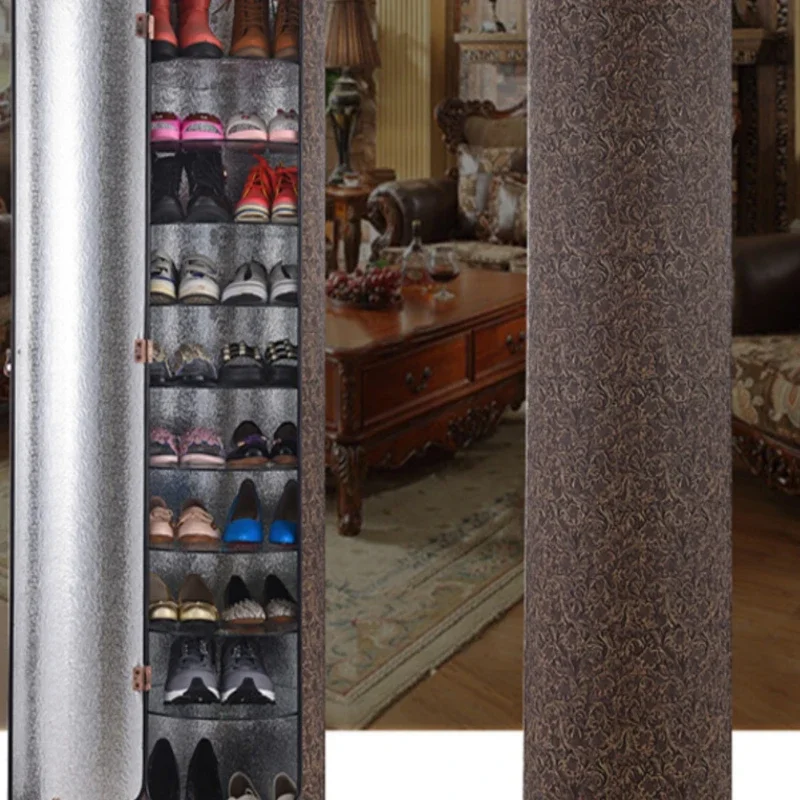 

Rotating shoe cabinet, shoe rack, round cylindrical luxury, European-American, new Chinese-style home storage, large capacity