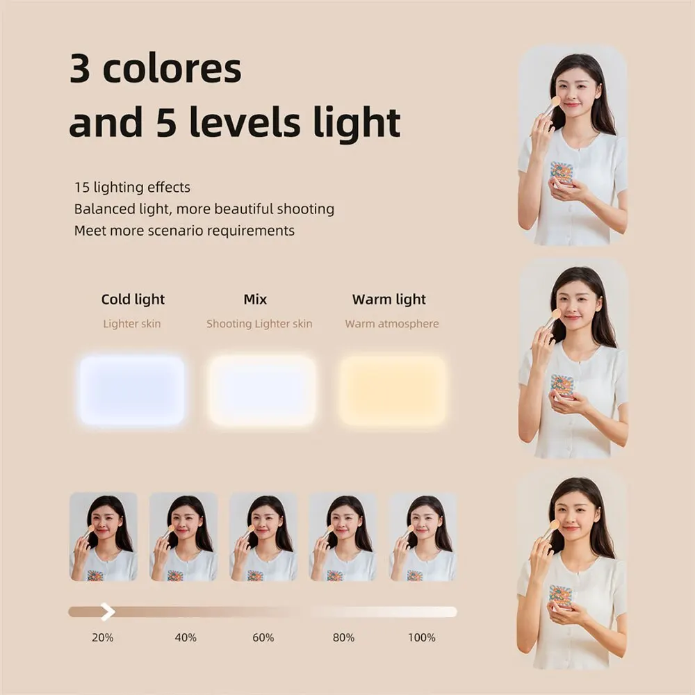 LED Selfie Light Clip-on For Phone Laptop Tablet Computer Selfie Video Conference Zoom Photography Makeup