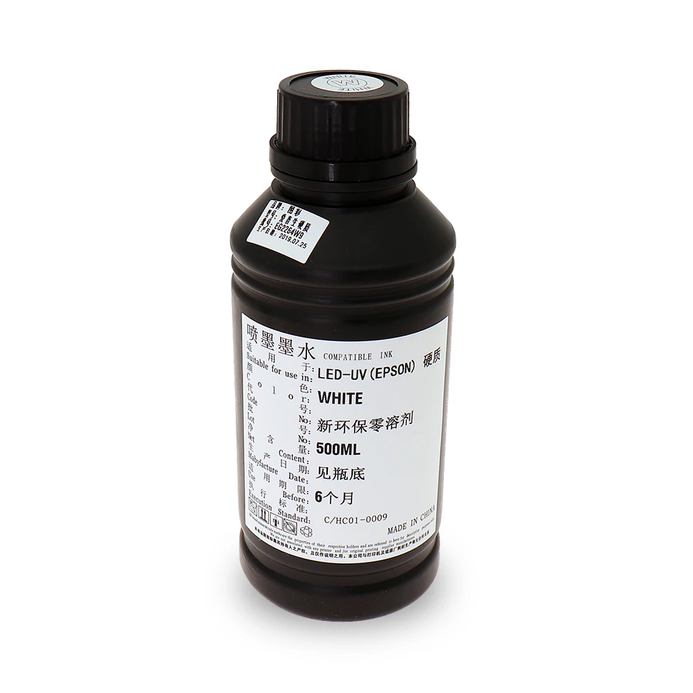 500ML LED UV Ink For DX4 DX5 DX6 DX7 DX10 TX800 XP600 Printhead For Epson 1390 L800 L1800 L805 R1800 R1900 UV Modified Printer