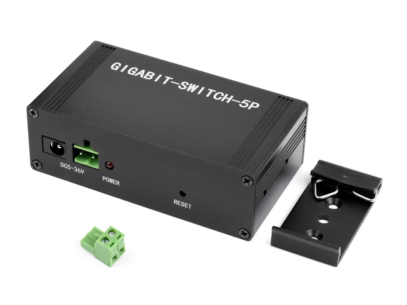 Waveshare  5P ⰡƮ ̴ ġ, IEEE 802.3x ȣȯ,  10, 100, 1000M , DIN  Ʈ