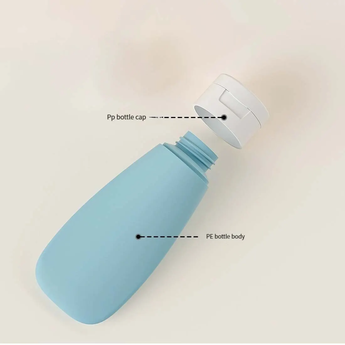 60ML Travel Bottles & Containers Small Mini Empty Plastic Squeeze Bottles for Travel Toiletries Shampoo with Storage Bag