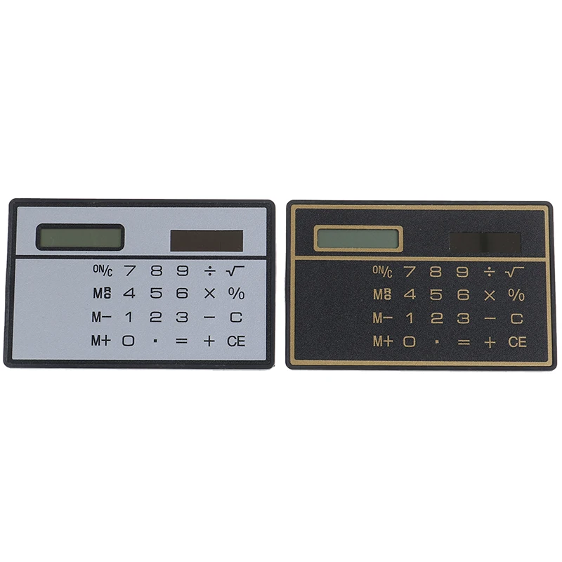 Mini Digital Calculator Credit Card Size Stealth School Cheating Pocket Size 8 Digit