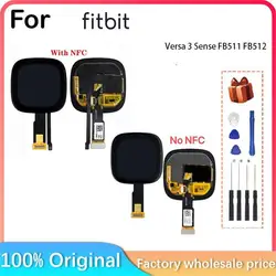 For Fitbit Versa 3 Fitbit Sense FB511 FB512 OLED LCD Display screen parts Fitbit Versa 3 Cover glass part Replacement repairs