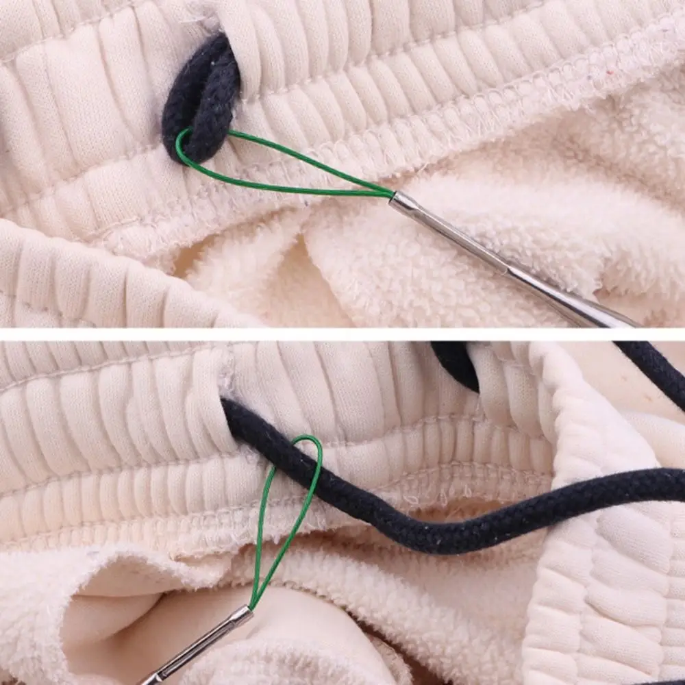 Silver Iron Elastic Cord Rope Threader Tool for DIY Crafts
