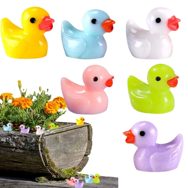 Wholesale 80 Pcs Tiny Ducks Mini Resin Duck Colorful Mini Duck