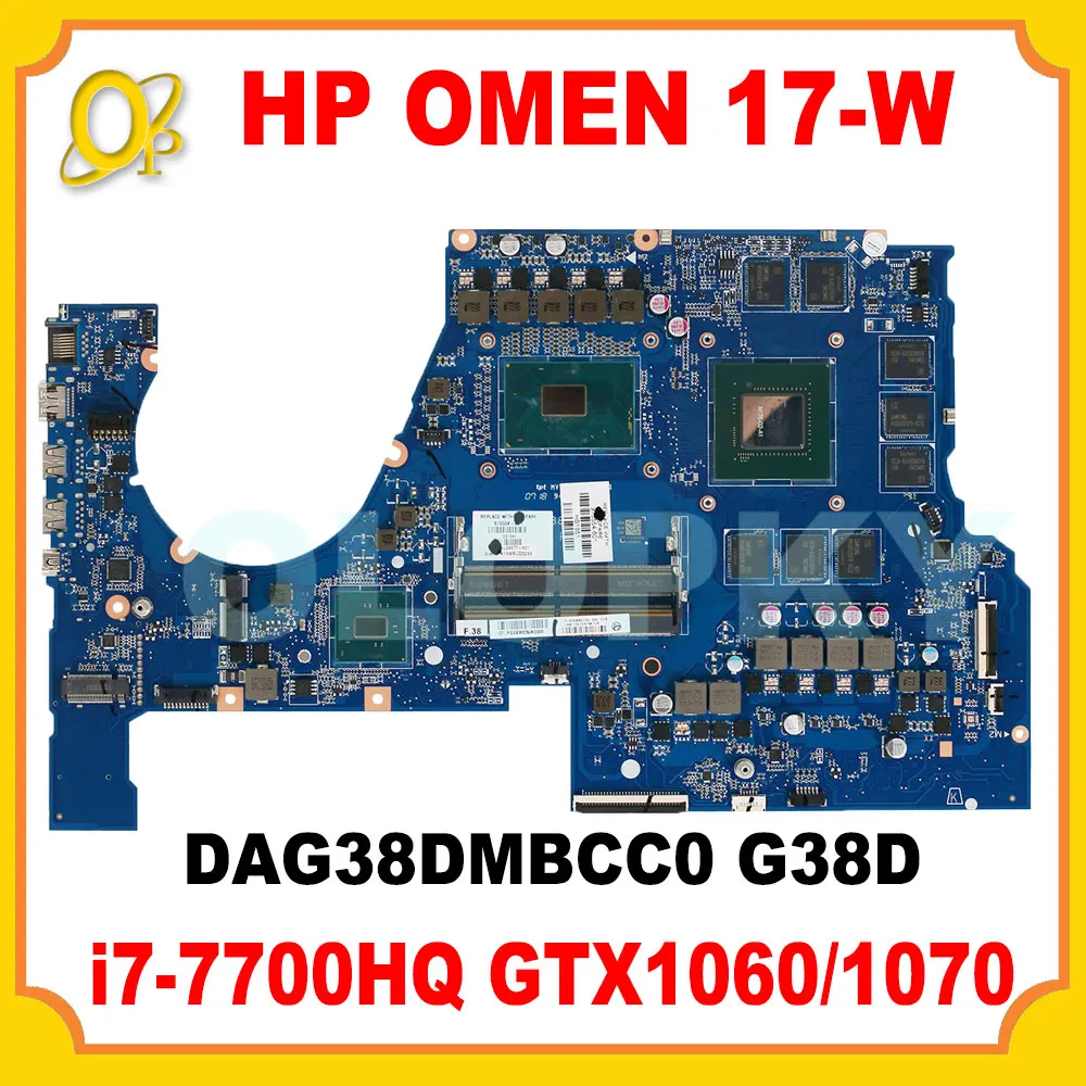 Материнская плата DAG38DMBCC0 G38D для ноутбука HP OMEN 17-W 17-W151NR TN-Q174, 915554-601, 915554-501, 915554-001, фотография GTX1060/1070