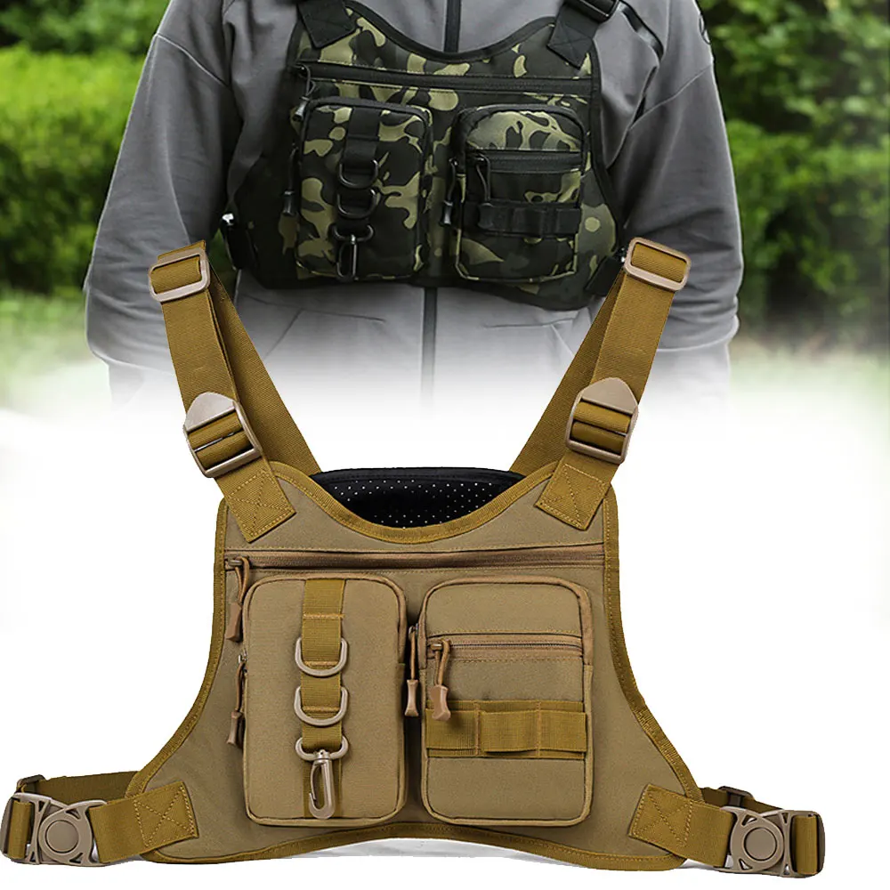 Polyester Tactical Molle Chest Rig Vest Bag for Outdoor Sports