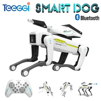 Teeggi multifunzione RC cane meccanico elettrico RC cane robot intelligente con torretta giocattolo educativo regalo giocattolo robot intelligente bionico