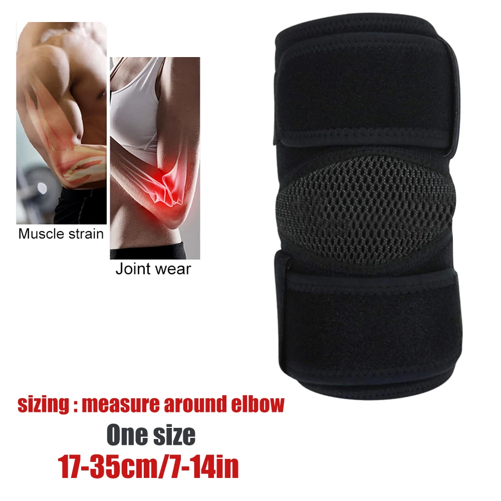 Neoprene Sports Compression Sleeve Elbow Brace Wraps for Tendonitis Bursitis Left Right Arm Support Epicondylitis Golfers 1 PCS