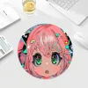 Anime Spy X Family Anti-Slip Round Kawaii Cartoon Anime Gaming Mouse Pad Keyboard Mouse Mats Deskpad Girls for Teen Bedroom 2