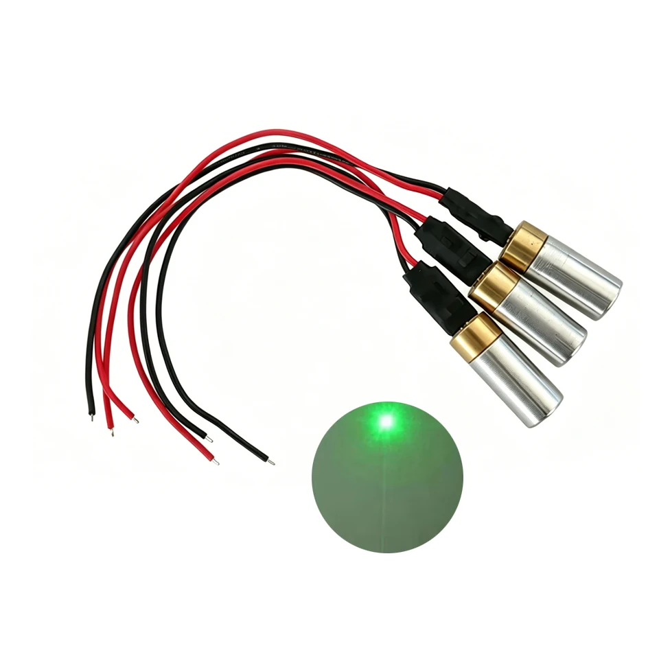 532nm 30mW 밝은 녹색 포커스 도트 레이저 다이오드 모듈(3.7V-5V 드라이..