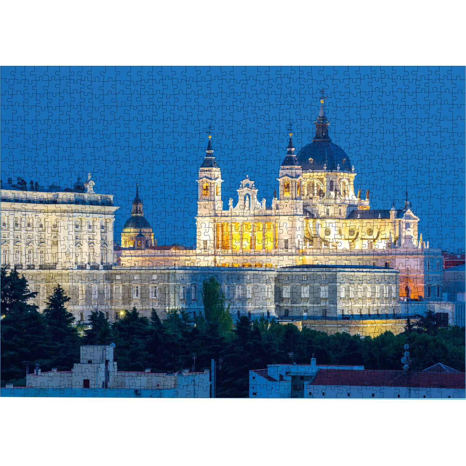 Almudena Cathedral Jigsaw Puzzles 1000 Pieces for Adults Home Decor Games Family Fun Floor Puzzles Educational Toys for Kids