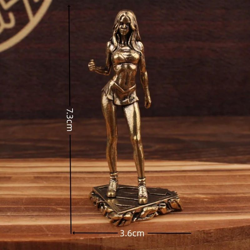 Elegant Brass Girl Statue - Premium Home Décor Ornament and Gift Item