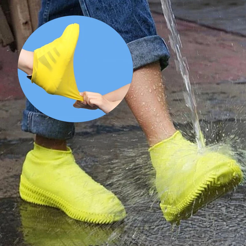 1Pair Waterproof Shoe Covers Silicone AntiSlip Rain Boot Unisex
