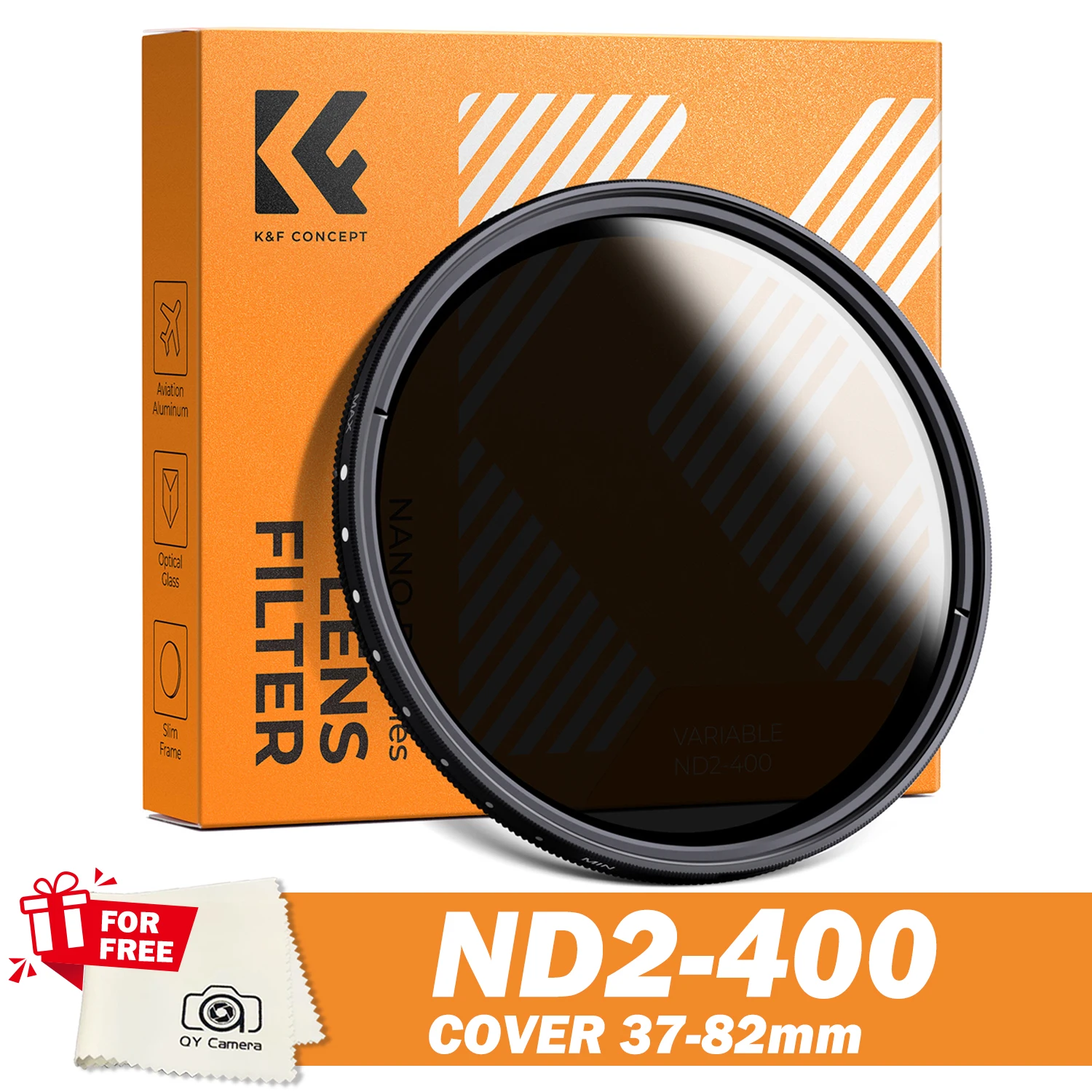K&F Concept 67mm Variable ND Filter 58mm 82mm ND2 ND400 9 Stops B Series 37mm 40.5mm 43mm 46mm 49mm 52mm 55mm 77mm 62mm 72mm variable nd filter