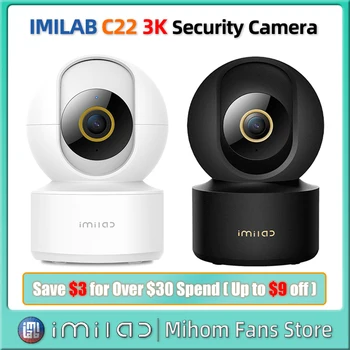 IMILAB C22 카메라 보안 보호 비디오 감시 스마트 와이파이 6 IP 웹캠, 사람 소리 감지 모션 추적 캠, 3K