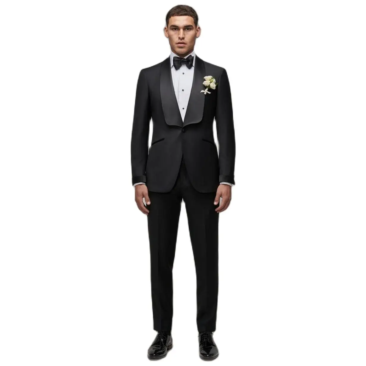 

Gentleman Men Suits Slim 2 Pieces Blazer Pants Set/Wedding Groom Tuxedo Shawl Collar Classic Fit/Male Formal Wear Prom Clothes