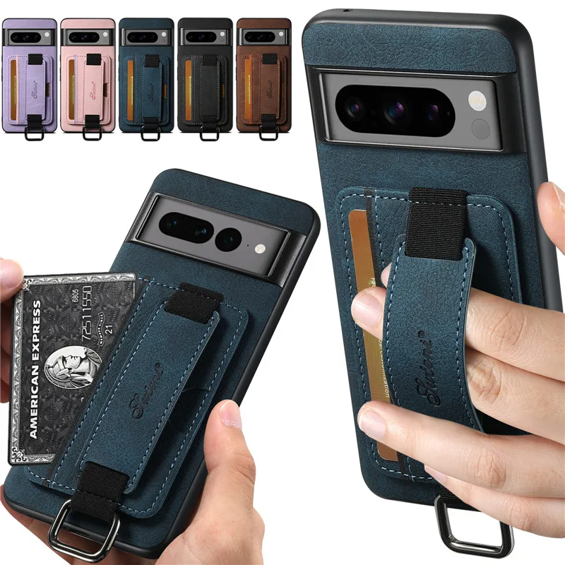 Custodie pieghevoli Custodia a portafoglio compatibile con Google Pixel 7A con porta carte di credito, custodia protettiva for tutto il corpo Custodia in pelle PU morbida di alta qualità, custodia ant