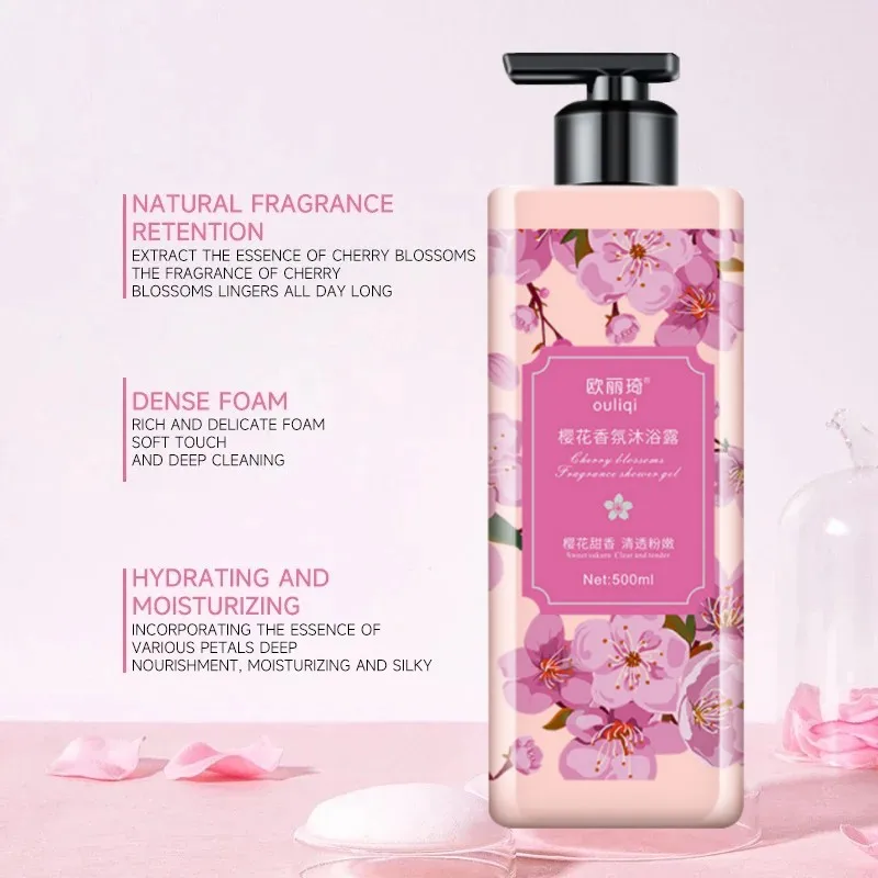 Niacinamide Sakura Fragrance Body Wash Whitens Dull Skin, Removes Melanin, Brighens Skin and Leaves Fragrance for A Long Time