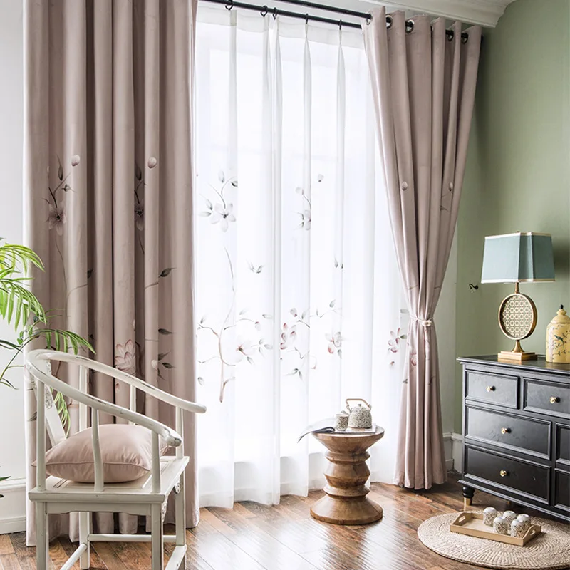 

Hand-painted velvet printing blackout curtains living room bedroom dining room curtains Curtains for Living dining room bedroom
