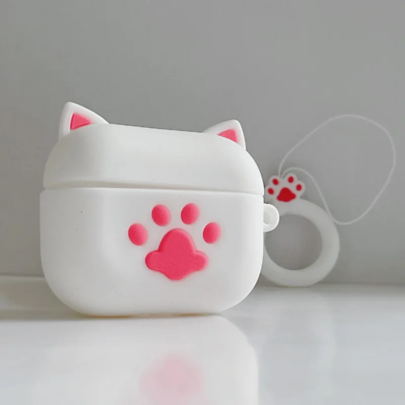 Simpatico Cartone Animato Dreamy White Cat Cover In Silicone Per Airpods Pro2 Custodia Per Cuffie Per Apple Air Pods Pro 1 2 3 Custodia Per Auricolari