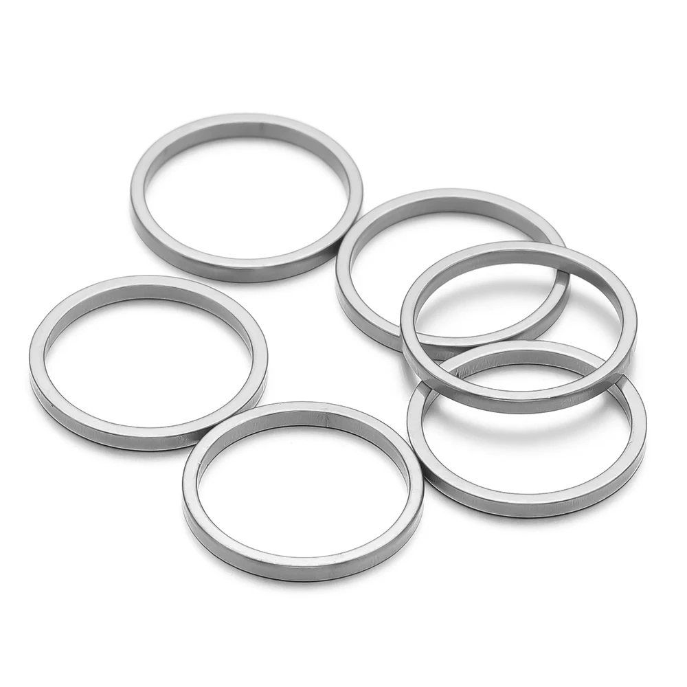20/50pcs Diy 쥬얼리 결과에 대 한 스테인레스 스틸 골드 도금 라운드 원형 매력 펜 던 트 귀걸이 목걸이 재료 만들기