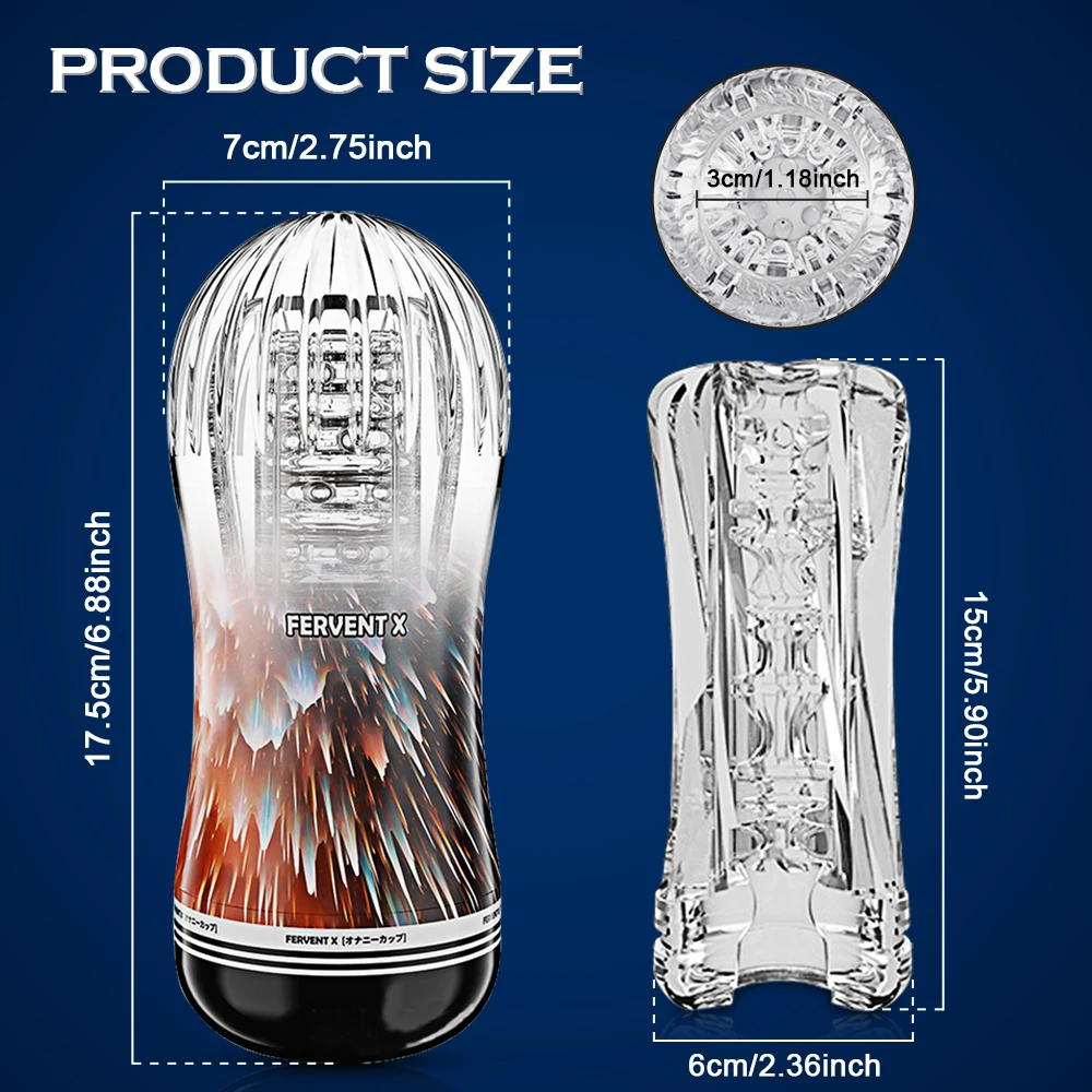 Male Masturbator Soft Silicone Pussy Transparent Vagina Adult Goods Endurance Exercise Vacuum Pocket Sex Toy for Men