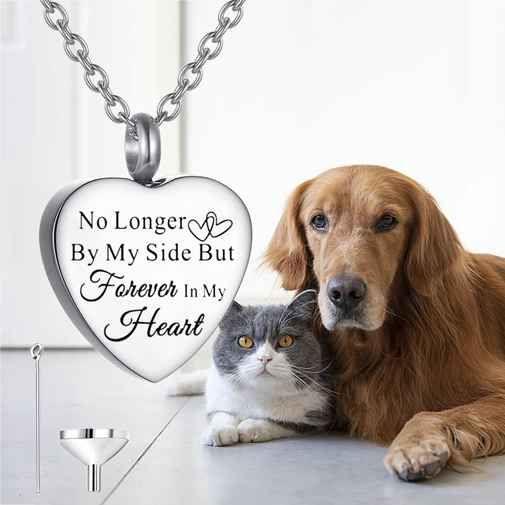 Heart Urn Necklace for Ashes for Women Stainless Steel Memorial Loved One Ashes Keepsake Urn Locket Small Cremation Jewelry ﻿