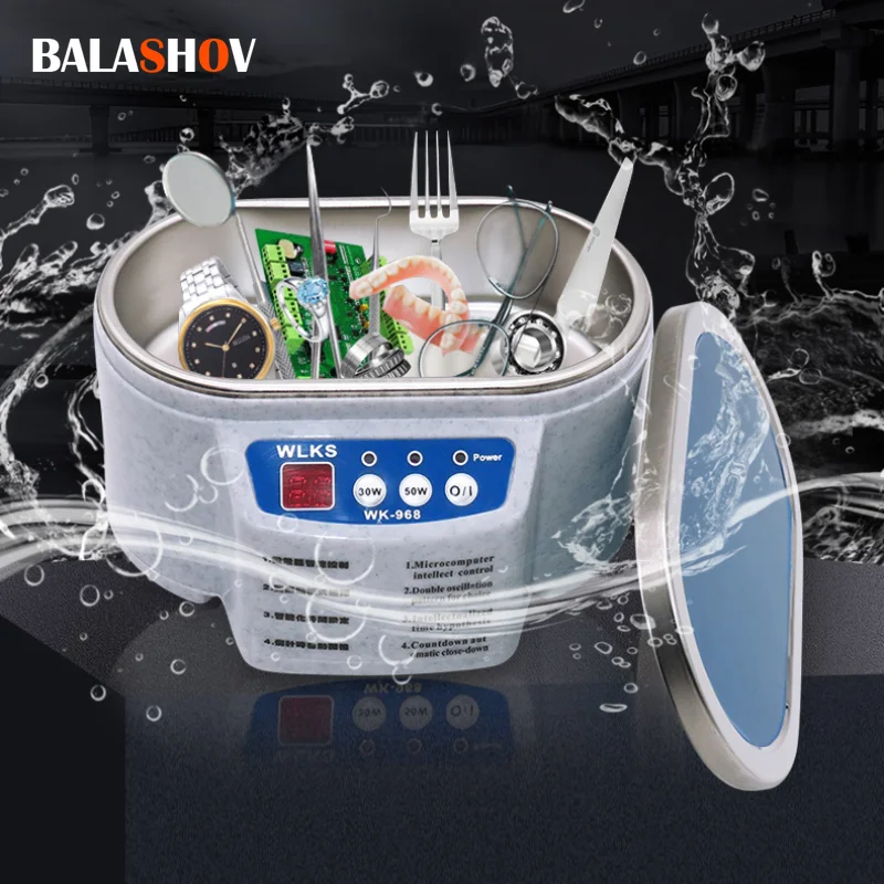Ultrasonic Cleaner 30/50W Sonicator Bath 40Khz Degas For Watches Contact Lens Glasses Denture Teeth Electric Makeup Razor |
