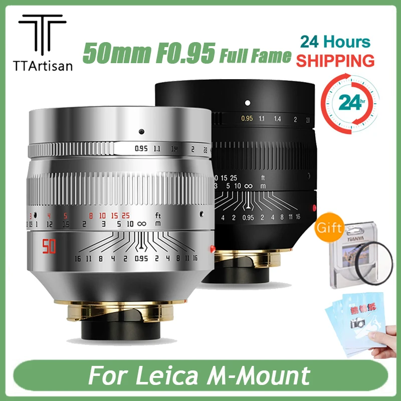Ttartisan 50Mm F0.95 Full Fame Fotocamere Obiettivo Messa A Fuoco Manuale Per Fotocamera Leica M-Mount Come Leica M-M M240 M3 M6 M7 M8 M9 M9P M10