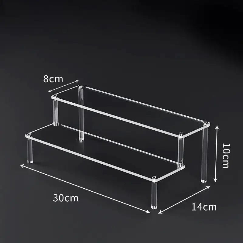 1-5 Tier Acrylic Display Risers Clear Shelf Doll Clay Figurine Display Stand for Desserts Perfume Organizer Showcase W-10 - Image 19
