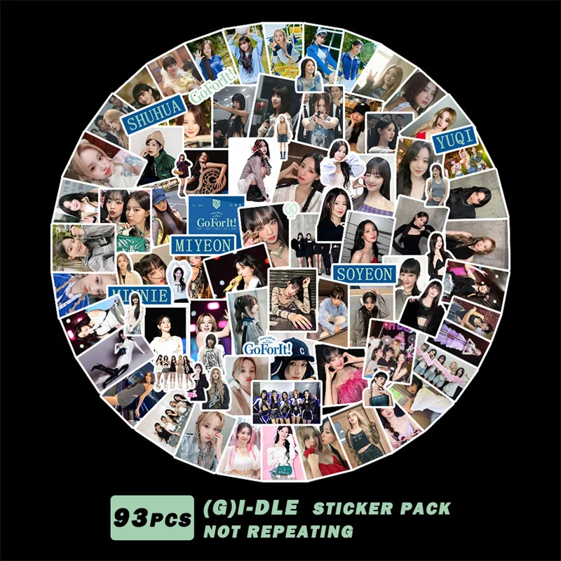 

93pcs/set KPOP(G)I-DLE Stickers Album 2024 Go For It DIY Decoration Stickers MINNIE MIYEON SOYEON YUQI SHUHUA Photo Stickers