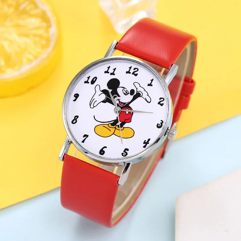 Новые детские часы Disney с Микки Маусом, мультяшный персонаж, Микки Маус, аналоговые цифровые часы с лицом для мальчиков и девочек, электронные кварцевые часы, детские подарки распродажа открытые карманные кварцевые часы с мультяшным рисунком disney дональд дак микки маус аниме детские флип часы