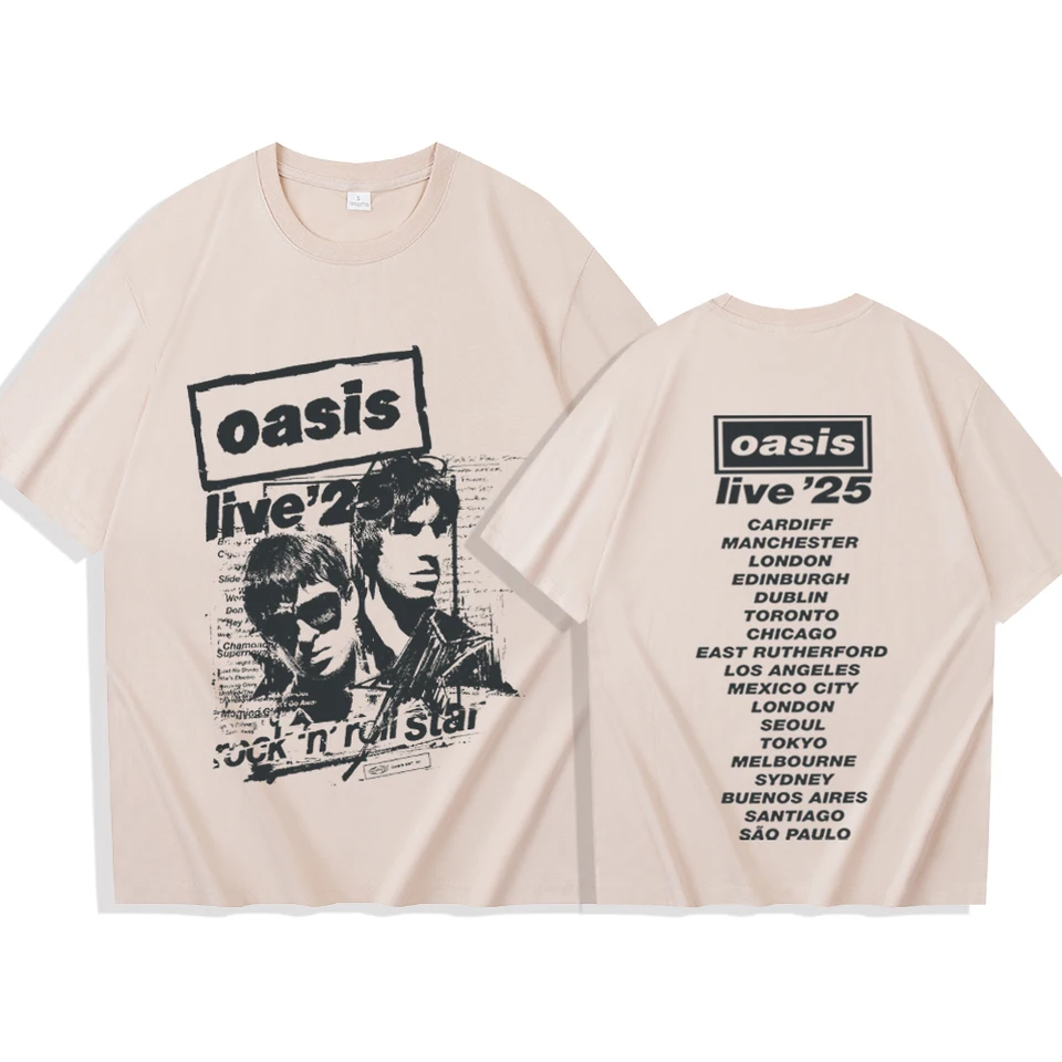 oasis live'25 オフィシャルTシャツ L Oasis Live '25 Edinburgh T-Shirt – Blue Graphic Concert Tee
